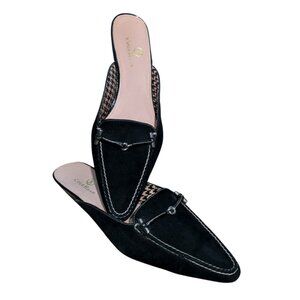 COLE HAAN Black Suede Mules Vintage size 6